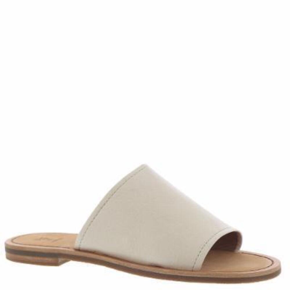 Robin Slide Sandals - Leather (for Women) - OFF WHITE (7 )